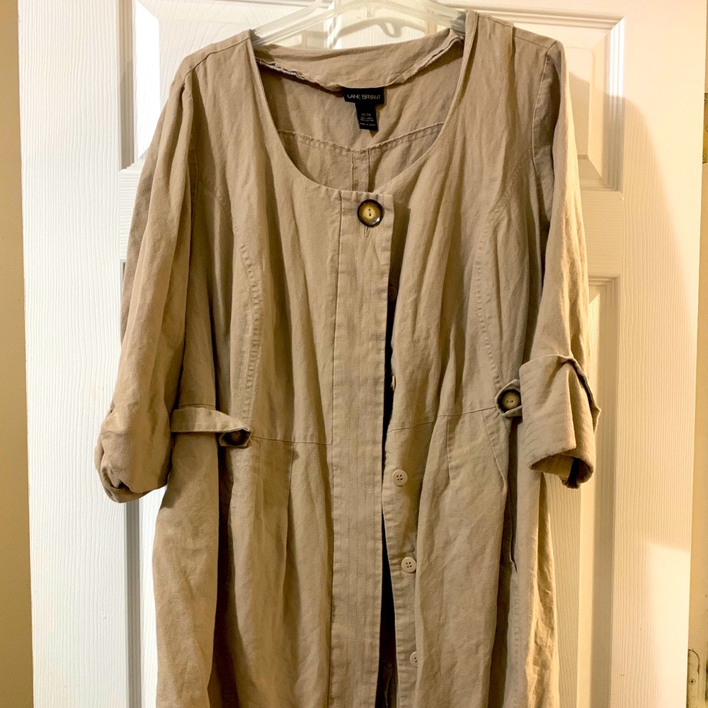 Linen trench coat